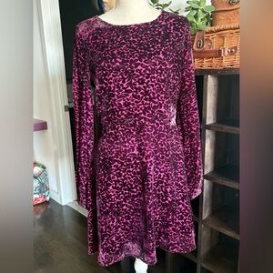 Design Lab Sz M Pink and Black Velvet Dress